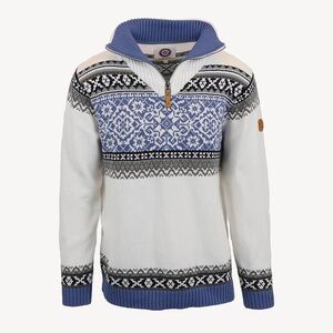 Icewear Nordic Patterned Oslo a Norwegian. Sweater in Blue and White  unisex
